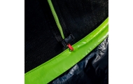 Trampolina Ogrodowa LEAN Z Siatką Wewnętrzną Czarno-Zielona 427CM 14FT