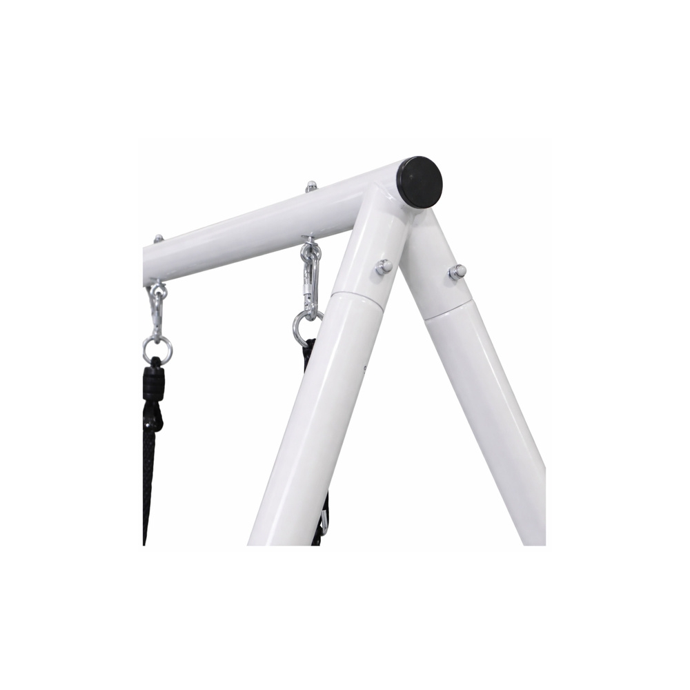 Sodo sūpynės Gando lizdas – 2-in-1 sėdynė su rėmu, baltos spalvos, 210 x 170 cm-Žaislai, Lauko žaislai, Sūpynės-e-vaikas