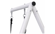 Sodo sūpynės Gando lizdas – 2-in-1 sėdynė su rėmu, baltos spalvos, 210 x 170 cm-Žaislai, Lauko žaislai, Sūpynės-e-vaikas