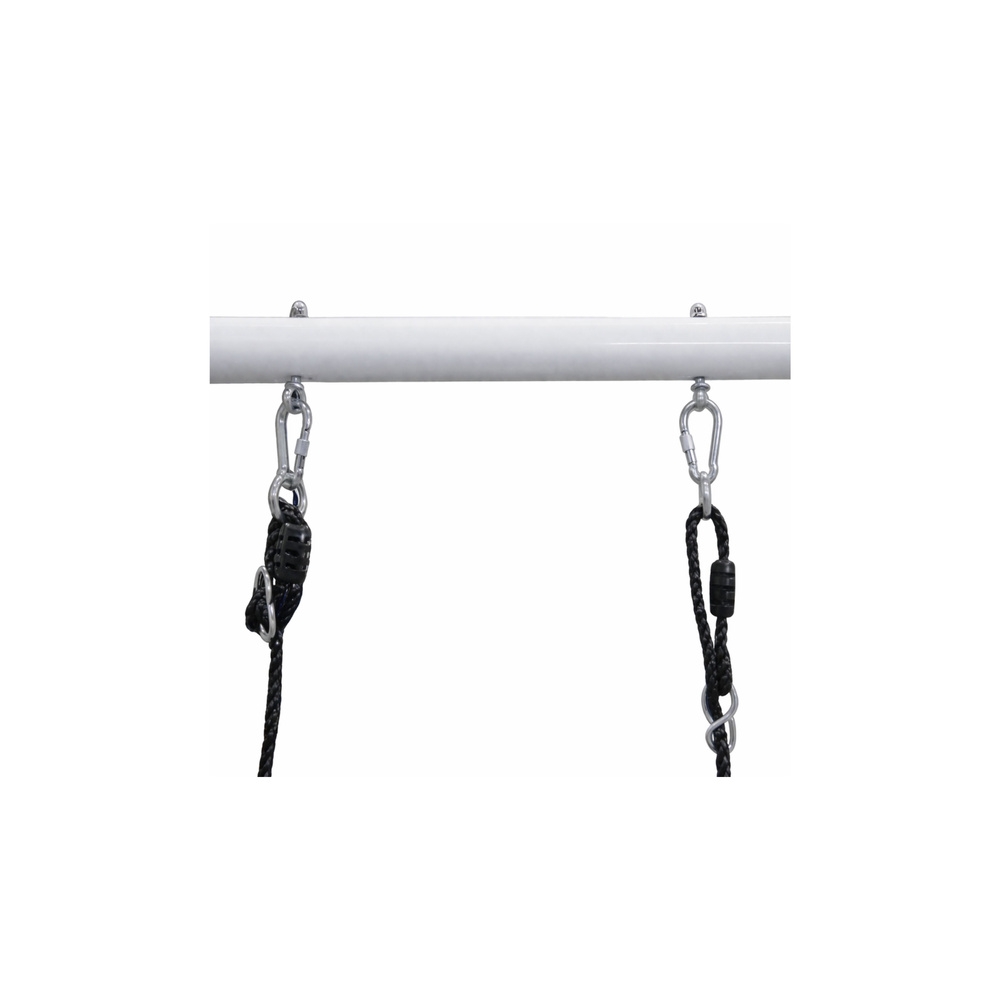 Sodo sūpynės Gando lizdas – 2-in-1 sėdynė su rėmu, baltos spalvos, 210 x 170 cm-Žaislai, Lauko žaislai, Sūpynės-e-vaikas