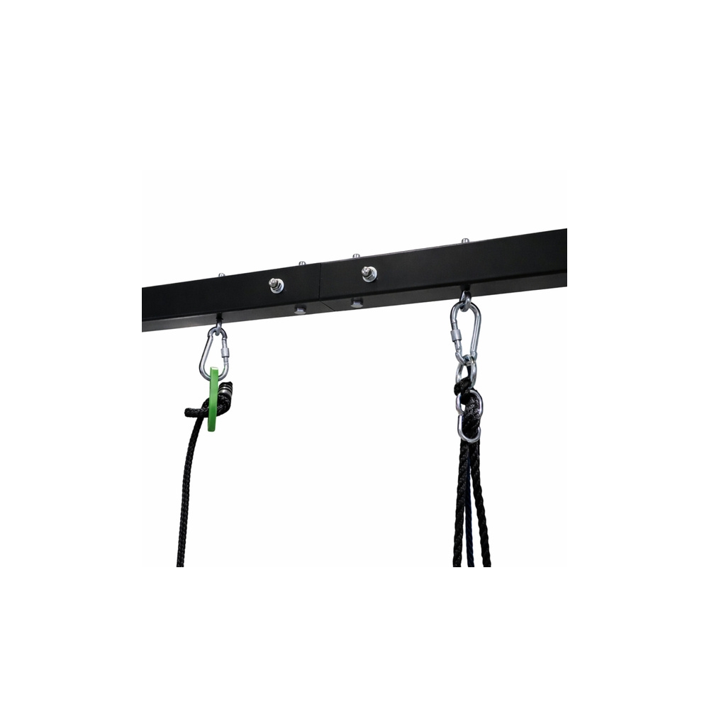 Sodo sūpynės Gando lizdas – 2-in-1 sėdynė su rėmu, juodas rėmas, 260 x 173 cm-Žaislai, Lauko žaislai, Sūpynės-e-vaikas