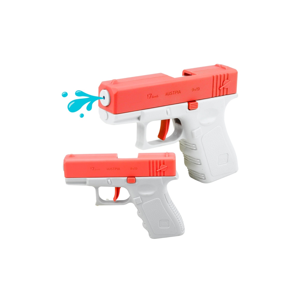Vandens pistoletas Mini Glock 13 cm Rožinis-Žaislai, Lauko žaislai, Vandens ir smėlio žaislai, Vandens šautuvai-e-vaikas