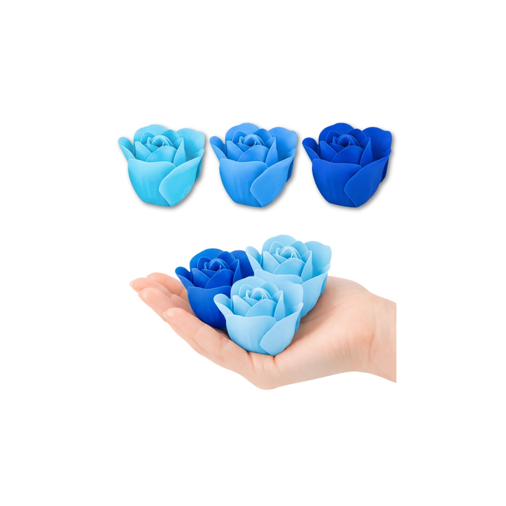 Flower Box Wieczne Pachnące Róże Kwiaty w Pudełku Niebieskie 18 szt.
