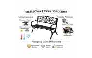 Sodo suoliukas „Taras Ogród Parkowa“ iš metalo su puošniu atlošu, juodos spalvos, 127 cm