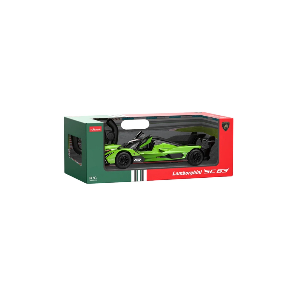 Nuotoliniu būdu valdomas Lamborghini SC63 lenktyninis automobilis RC Rastar, žalias, 1:14-Žaislai, Auto ir transporto žaislai, V