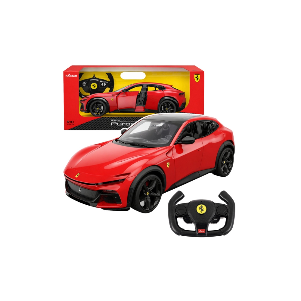 Nuotoliniu būdu valdomas Ferrari Purosangue automobilis Rastar, raudonas, 1:14