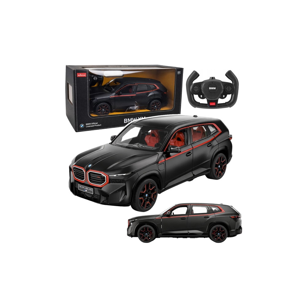 Nuotoliniu būdu valdomas BMW XM automobilis RC Rastar, juodos spalvos, 1:14-Žaislai, Auto ir transporto žaislai, Valdomos radijo