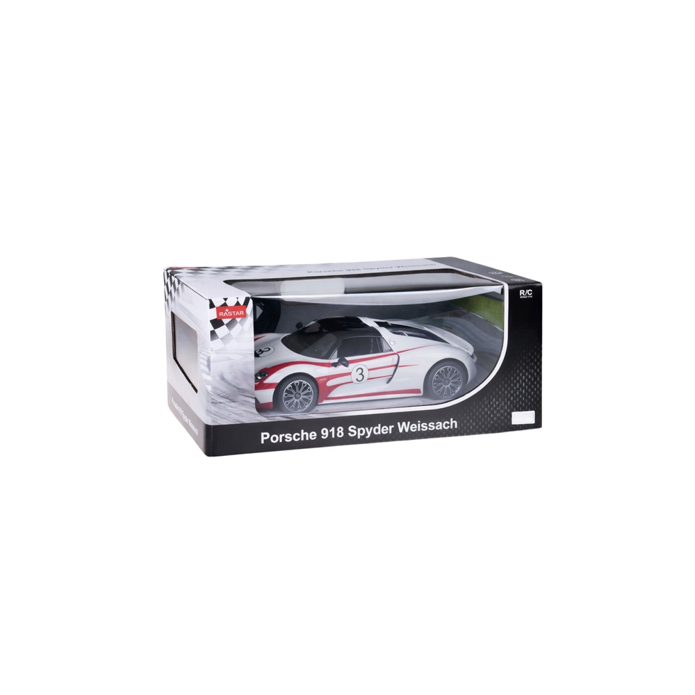 Nuotoliniu būdu valdomas Porsche 918 Spyder Performance RC automobilis, baltas, „Rastar“, 1:14-Žaislai, Auto ir transporto žaisl