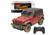 Nuotoliniu būdu valdomas automobilis JEEP Wrangler Rubicon-Muddy, raudonos spalvos, „Rastar“, mastelis 1:24