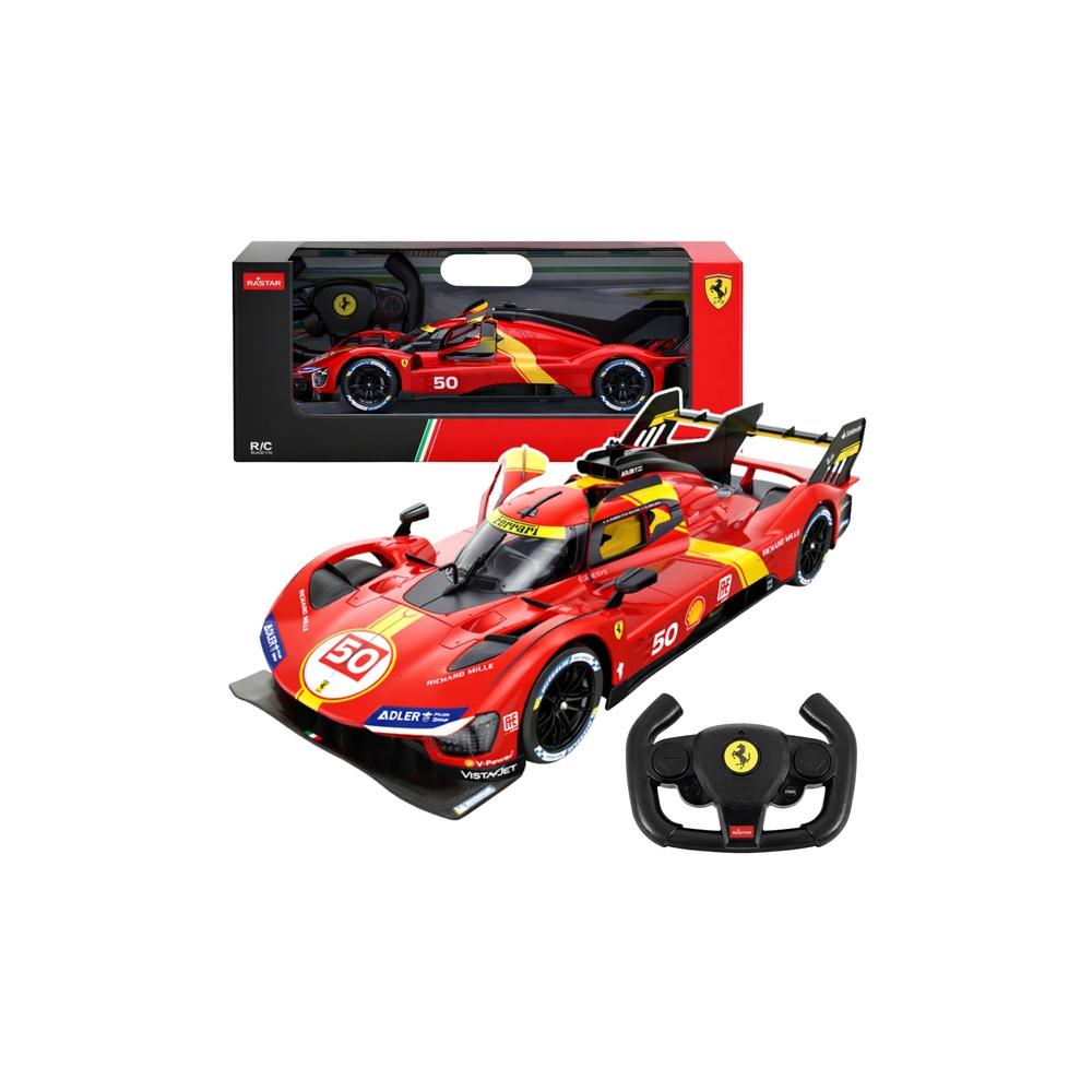 Nuotoliniu būdu valdomas Ferrari 499P, raudonas, „Rastar“, 1:24-Žaislai, Auto ir transporto žaislai, Valdomos radijo bangomis-e-