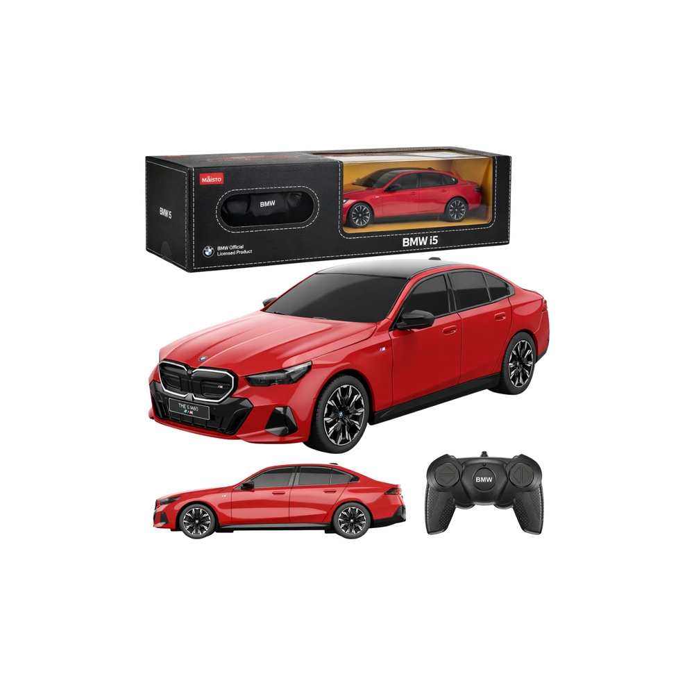 Nuotoliniu būdu valdomas BMW i5 RC automobilis, raudonas, „Rastar“, 1:24-Žaislai, Auto ir transporto žaislai, Valdomos radijo ba