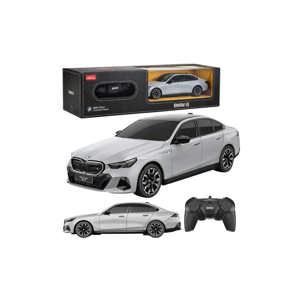 Nuotoliniu būdu valdomas BMW i5 automobilis RC, pilkos spalvos, Rastar, 1:24-Žaislai, Auto ir transporto žaislai, Valdomos radij