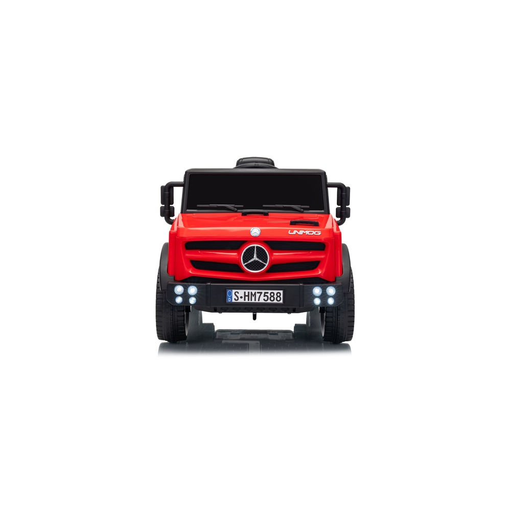 „Mercedes Unimog“ akumuliatorinis automobilis HM7588, 6 V, 4 Ah, raudonas-Elektromobiliai vaikams, Visureigiai-e-vaikas