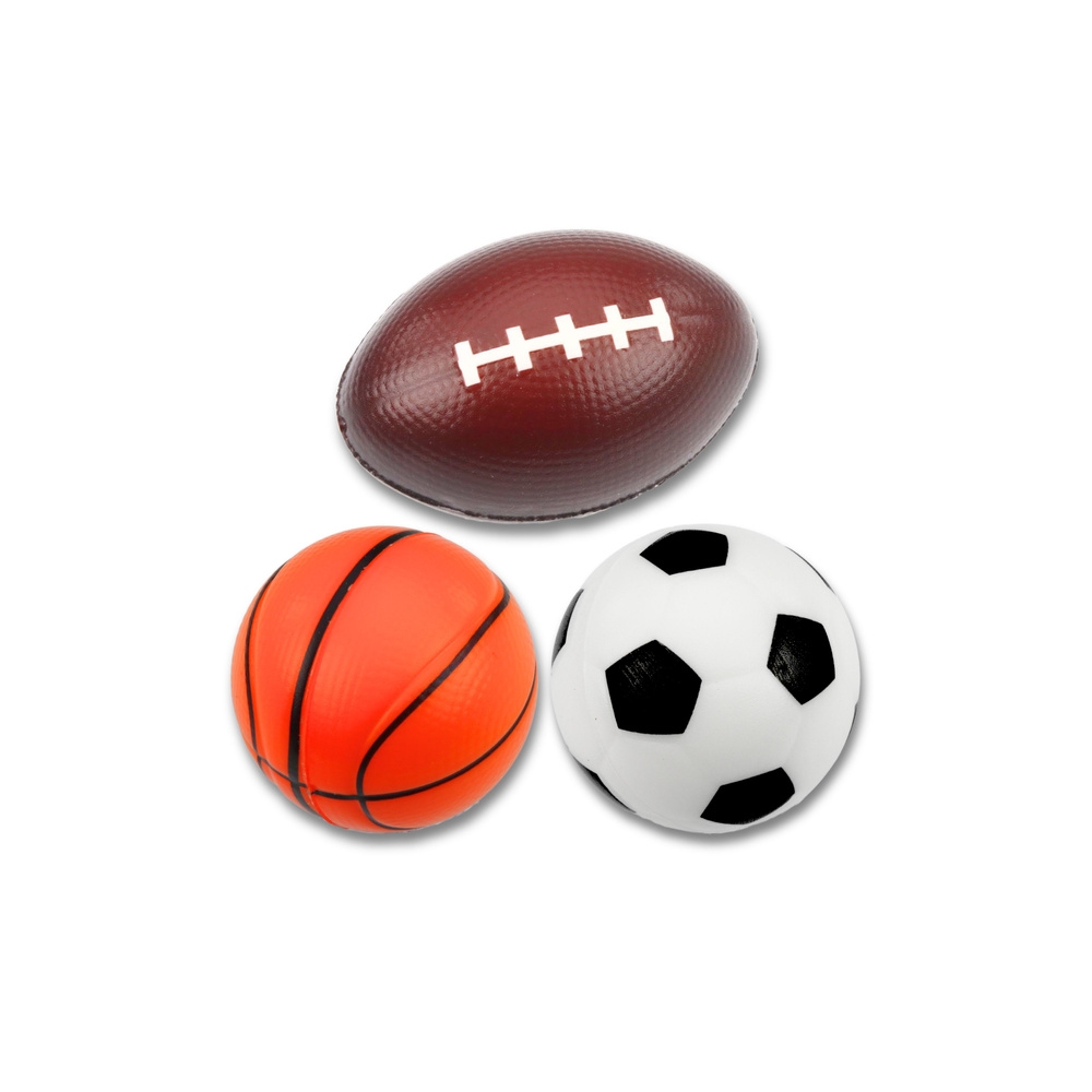Minkštų putplasčio kamuolių rinkinys 3 vnt 10 cm, krepšinio, regbio, futbolo-Žaislai, Lauko žaislai, Lauko žaidimai ir sporto pr