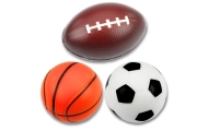 Zestaw Piankowe Piłki Piłka Nożna Do Koszykówki Rugby 3 szt. 10cm