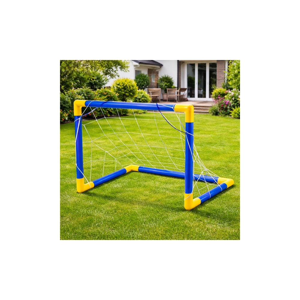 Futbolo sporto komplektas Futbolo vartai + kamuolys pompa 62x40cm-Žaislai, Lauko žaislai, Lauko žaidimai ir sporto prekės, Krepš