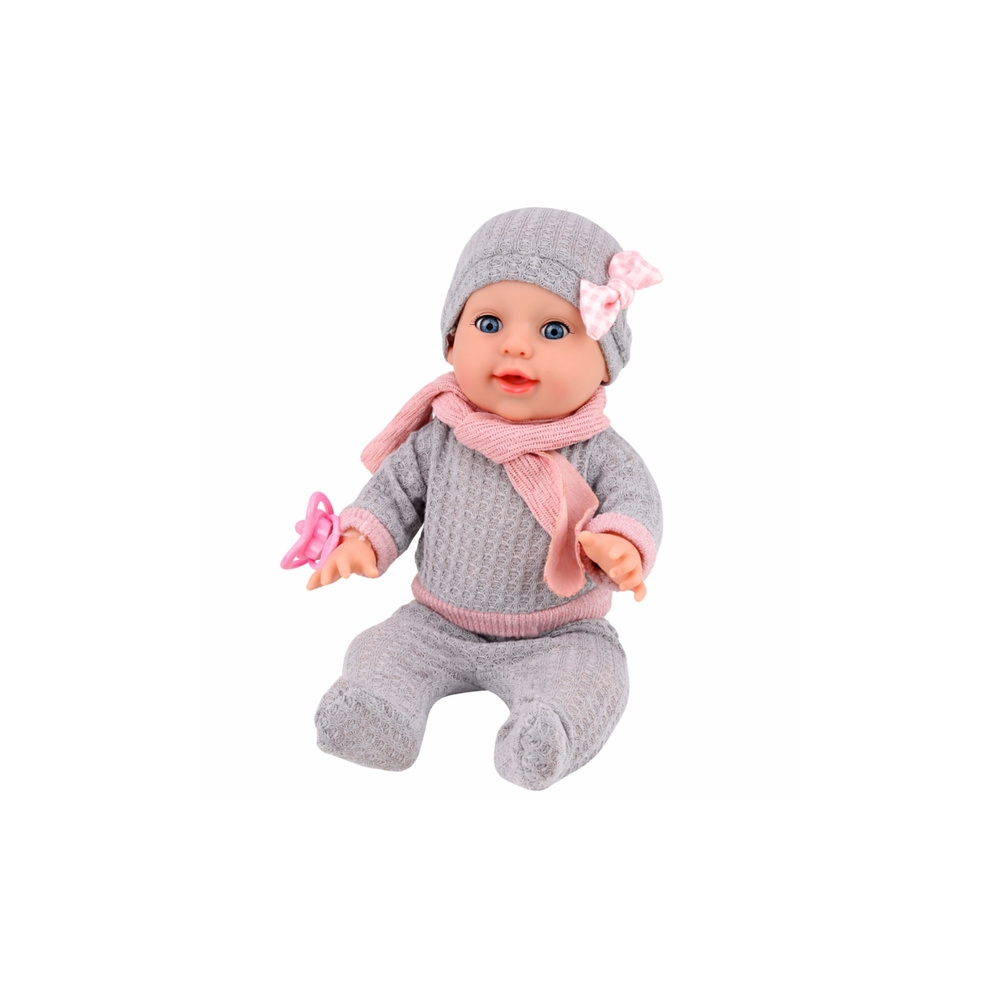Lalka Bobas Siusiająca Akcesoria Pielęgnacyjne Butelka Nocnik 35 cm