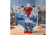 Robot Myśliwiec Bojowy 2w1 Światła Dźwięki Czerwono-Niebieski 29 el.