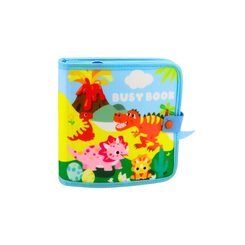 Książeczka Edukacyjna Sensoryczna Filcowa 3D Dinozaury