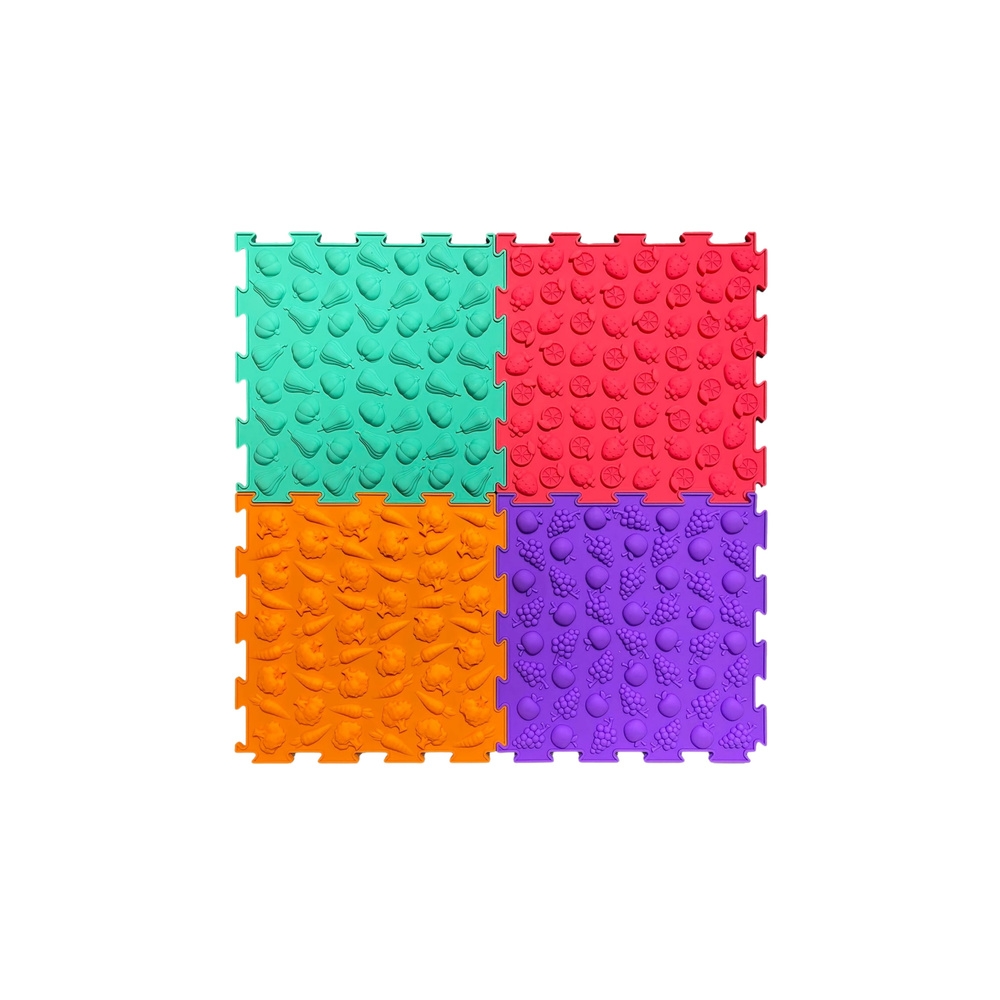 Ścieżka Sensoryczna Puzzle Kafelki Różne Struktury Kolory 24,5 cm 10 szt.
