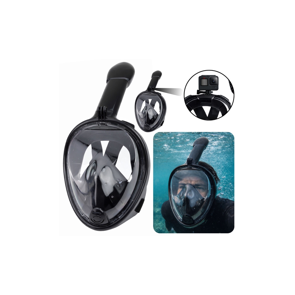 Viso veido snorkelingo ir nardymo kaukė su „AntiFog“ sistema, juoda, L/XL-Žaislai, Lauko žaislai, Vandens ir smėlio žaislai, Nar