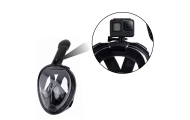 Maska Do Snorkelingu Nurkowania Pełnotwarzowa System AntiFog Czarna L/XL
