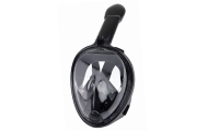 Maska Do Snorkelingu Nurkowania Pełnotwarzowa System AntiFog Czarna L/XL