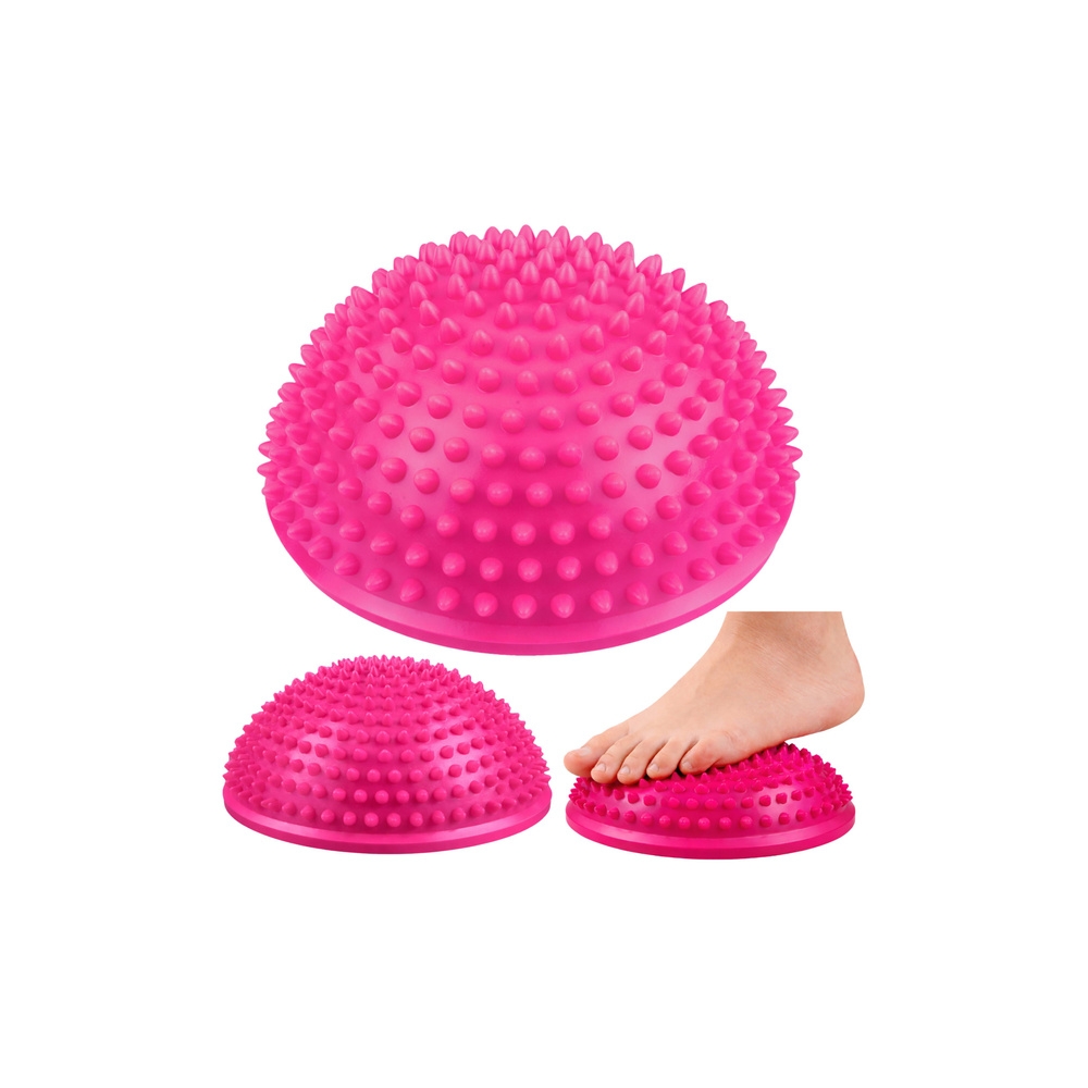 Sensorinis pusrutulis masažui ir pusiausvyros pratimams 16 cm, rožinis-Žaislai, Lauko žaislai, Lauko žaidimai ir sporto prekės, 