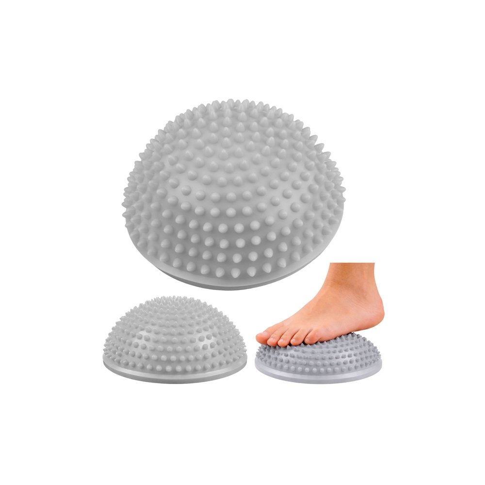 Półkula Sensoryczna Do Masażu Ćwiczeń Równowagi Szara 16 cm