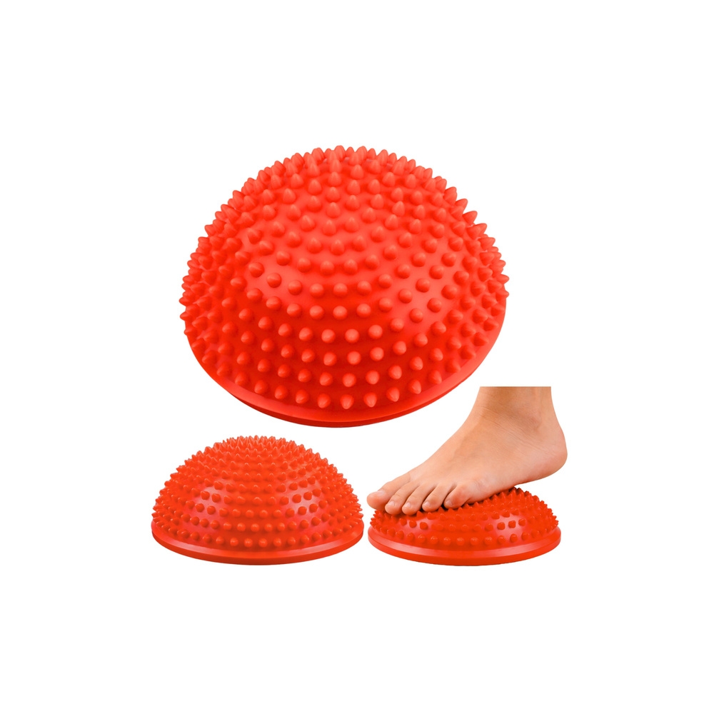 Sensorinis pusrutulis masažui ir pusiausvyros pratimams 16 cm, oranžinis-Žaislai, Lauko žaislai, Lauko žaidimai ir sporto prekės