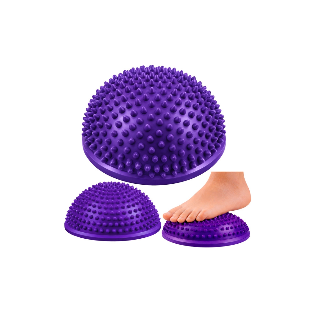 Sensorinis pusrutulis masažui ir pusiausvyros pratimams 16 cm, violetinis-Žaislai, Lauko žaislai, Lauko žaidimai ir sporto prekė