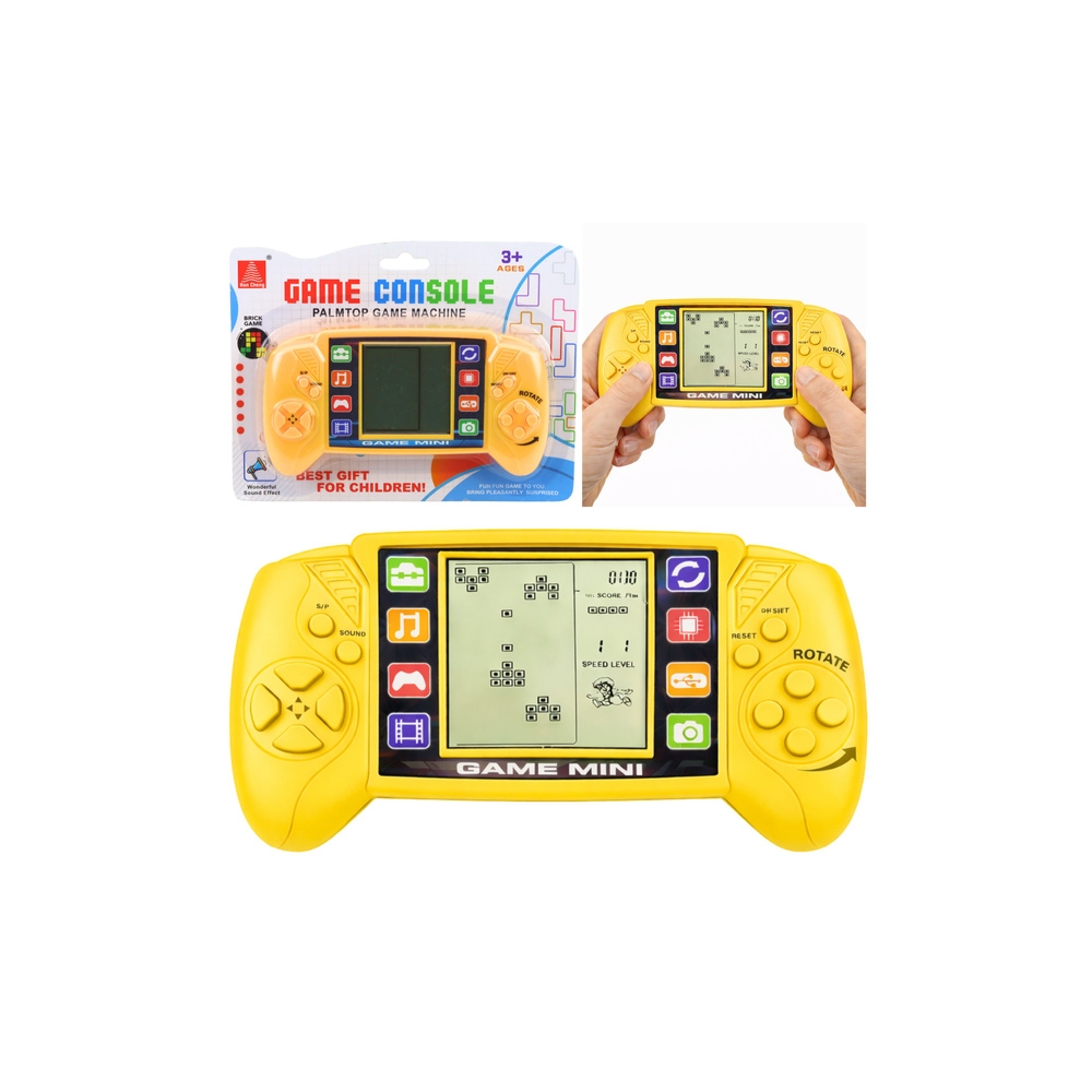 Elektroninių žaidimų konsolė Tetris Nešiojamasis LCD geltonos spalvos-Žaislai, Stalo žaidimai, Žaidimų konsolės-e-vaikas