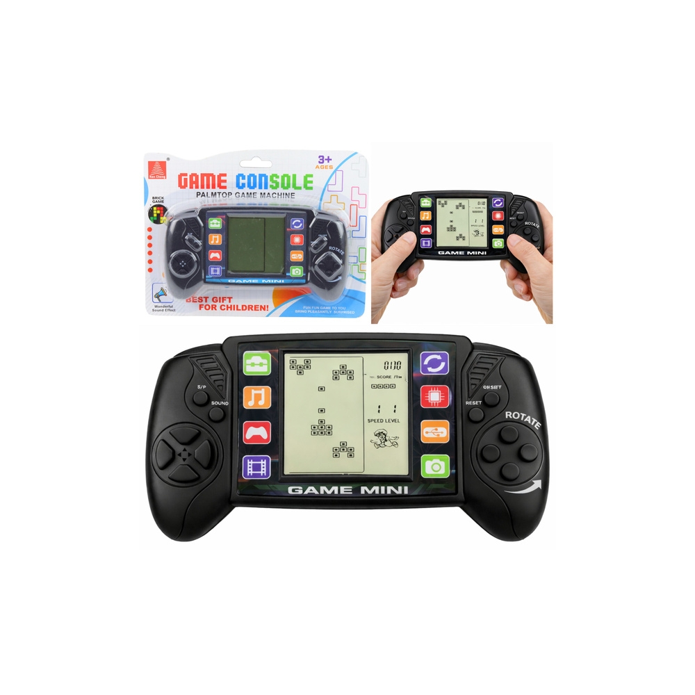 Elektroninių žaidimų konsolė Tetris Nešiojamasis LCD juodas-Žaislai, Stalo žaidimai, Žaidimų konsolės-e-vaikas