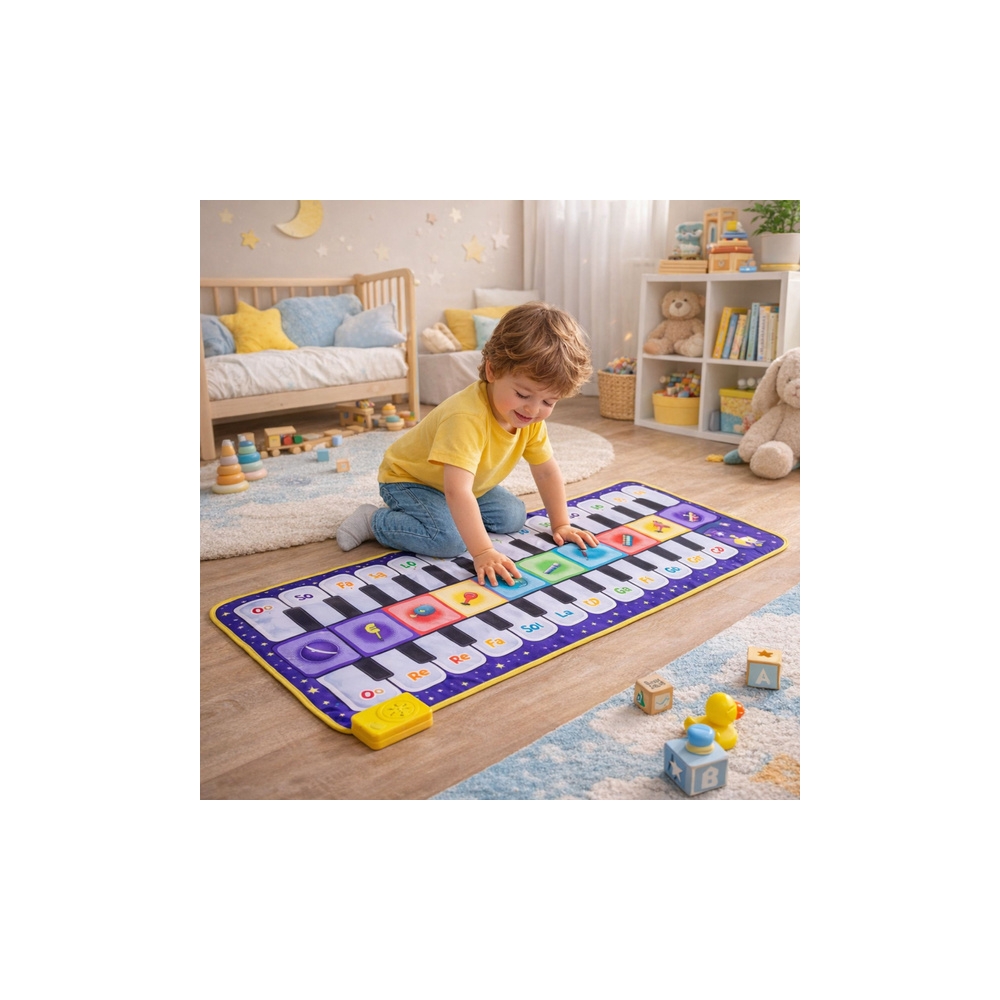 Muzikinis mokomasis šokių kilimėlis Interaktyvus pianinas 120 x 48 cm-Žaislai, Muzikiniai-e-vaikas