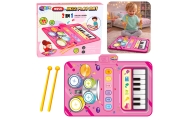 Interaktywna Mata Muzyczna Taneczna Edukacyjna Perkusja Pianinko 2w1