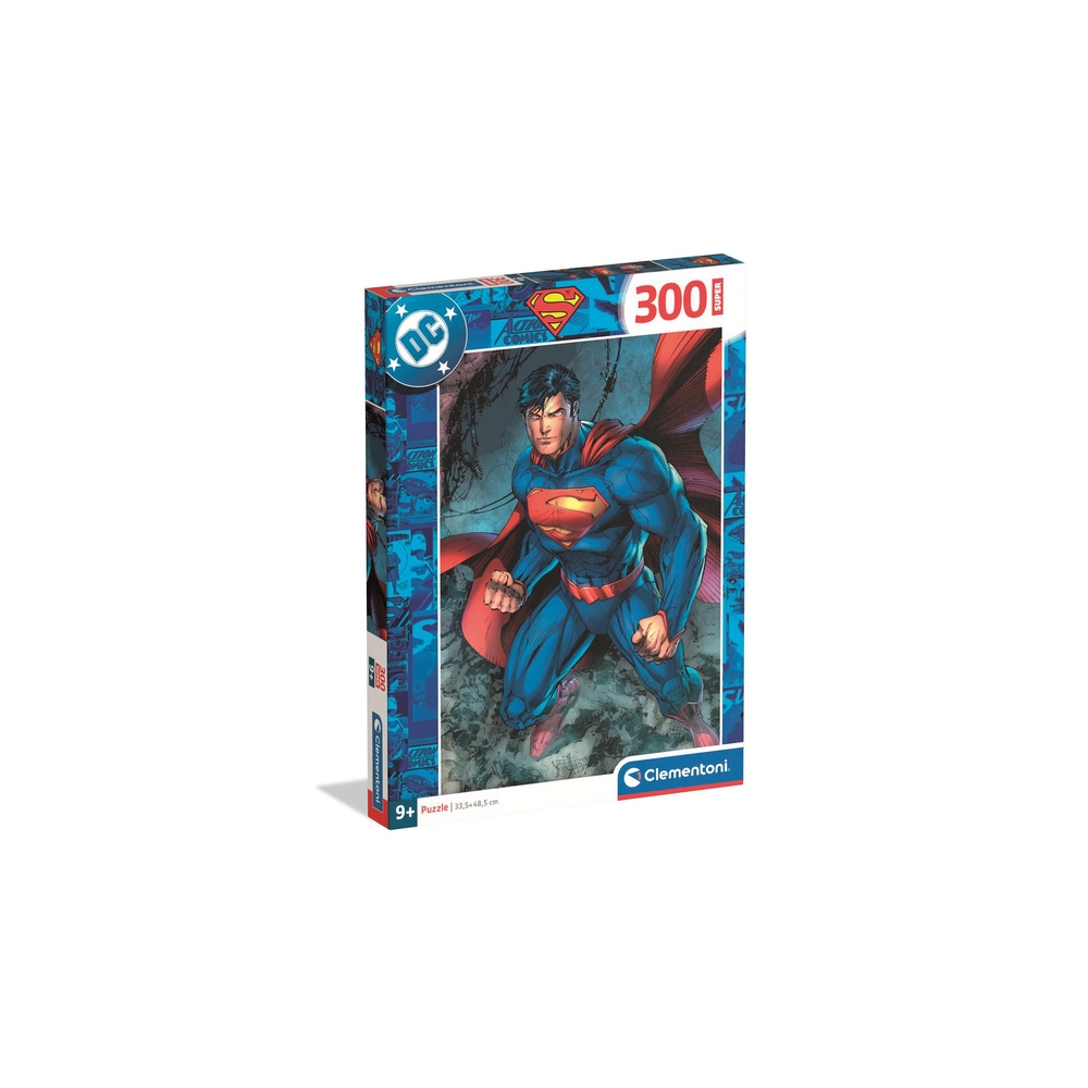 Dėlionė 300 Super SUPERMAN Clementoni 21747-Žaislai, Dėlionės, Dėlionės iki 500 detalių-e-vaikas