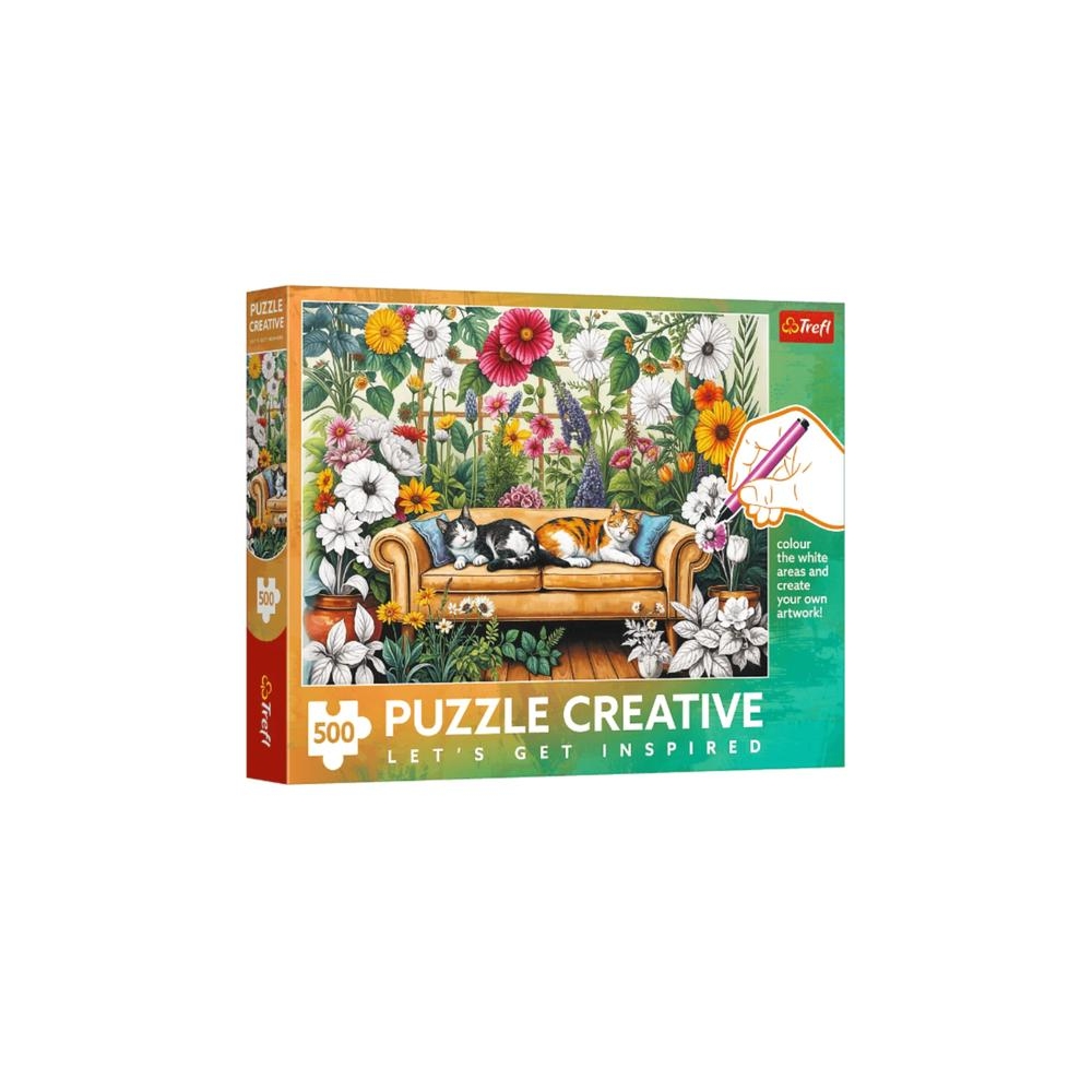 Puzzle - 500 -Puzzle Creative - Kocia oranżeria - Trefl 37562