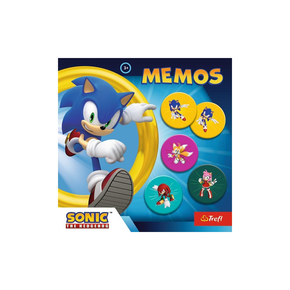 Žaidimas - Sonic Memos - Hedgehog - Trefl 02897-Žaislai, Stalo žaidimai, Įvairūs stalo žaidimai-e-vaikas