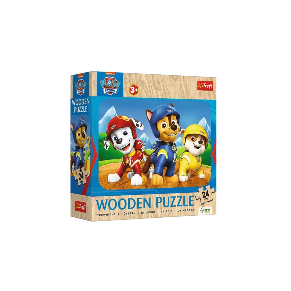 Puzzle - 24 Drewniane - Urocza Psia Ekipa - Psi Patrol - Trefl 20265