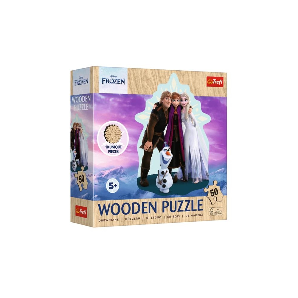 Medinė dėlionė - 50 - Disney Frozen - Ledo šalis - Trefl 20283-Žaislai, Dėlionės, Medinės dėlionės-e-vaikas