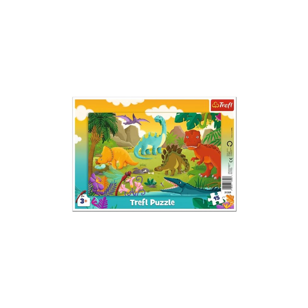 Puzzle - 15 Ramkowe - Dinozaury - Trefl 31359