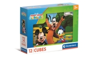 Dėlionė 12 kubelių DISNEY MOUSE FRIENDS CLUB Clementoni 41348-Žaislai, Dėlionės, 3D - tūrinės dėlionės-e-vaikas