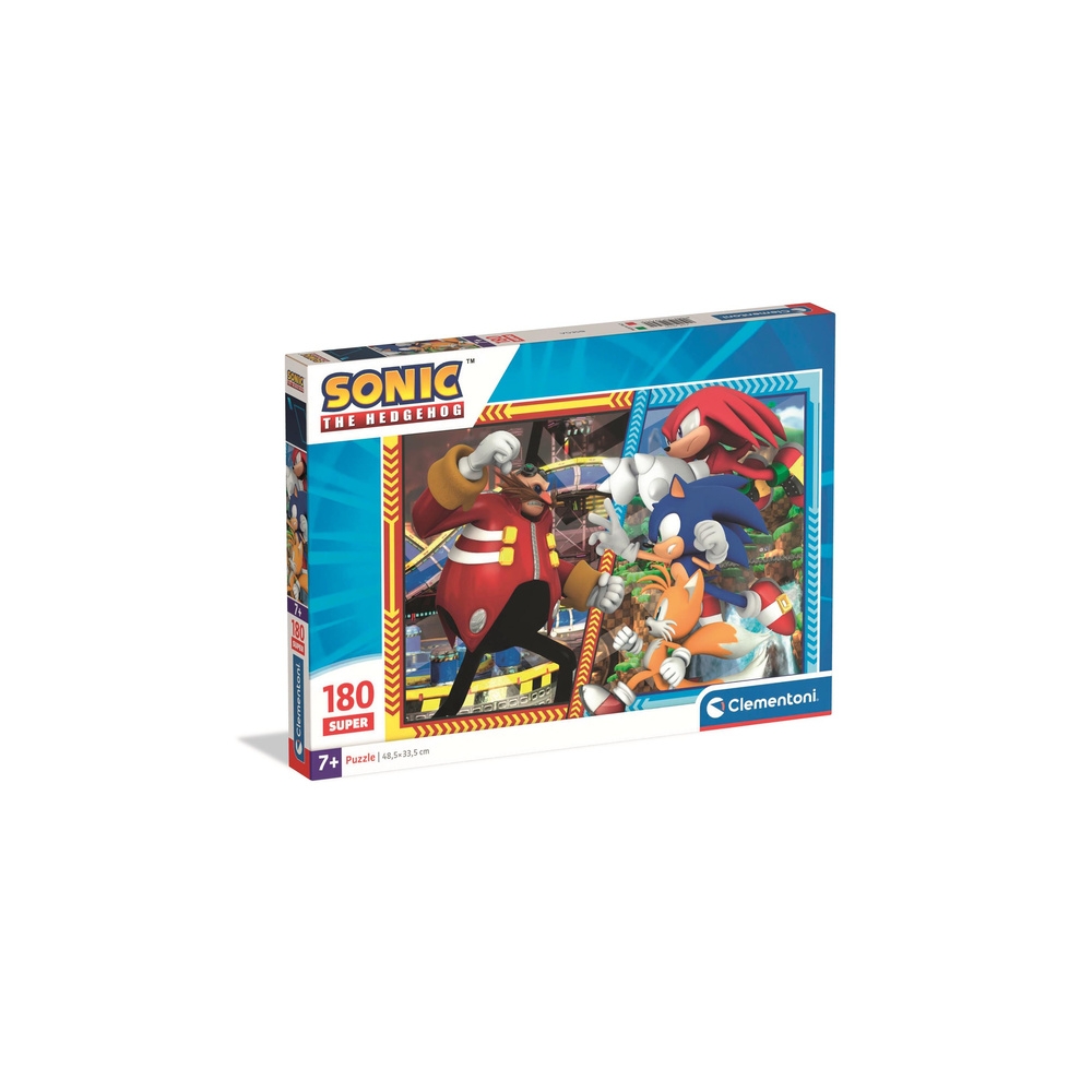 Dėlionė 180 Super Color SONIC Clementoni 29795-Žaislai, Dėlionės, Dėlionės iki 500 detalių-e-vaikas