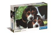Puzzle 500 HQC SZCZENIACZKI BEAGLE PIESKI Plakat Clementoni 35536