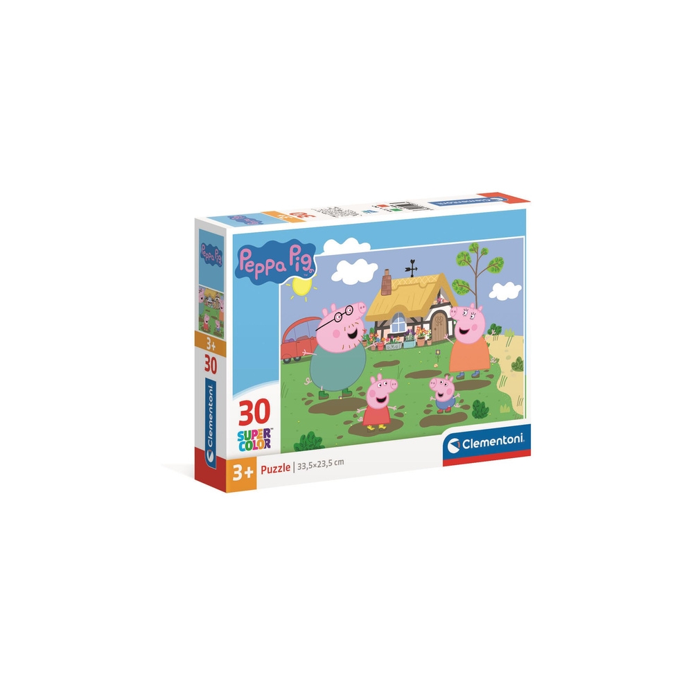 Dėlionė „30 Super Color“ – „Peppa Pig“ („Clementoni“) 20838-Žaislai, Dėlionės, Dėlionės iki 500 detalių-e-vaikas