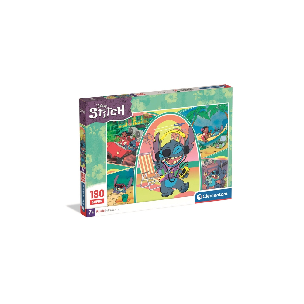 Dėlionė Super DISNEY STITCH 180 dalių Clementoni 29800-Žaislai, Dėlionės, Dėlionės iki 500 detalių-e-vaikas