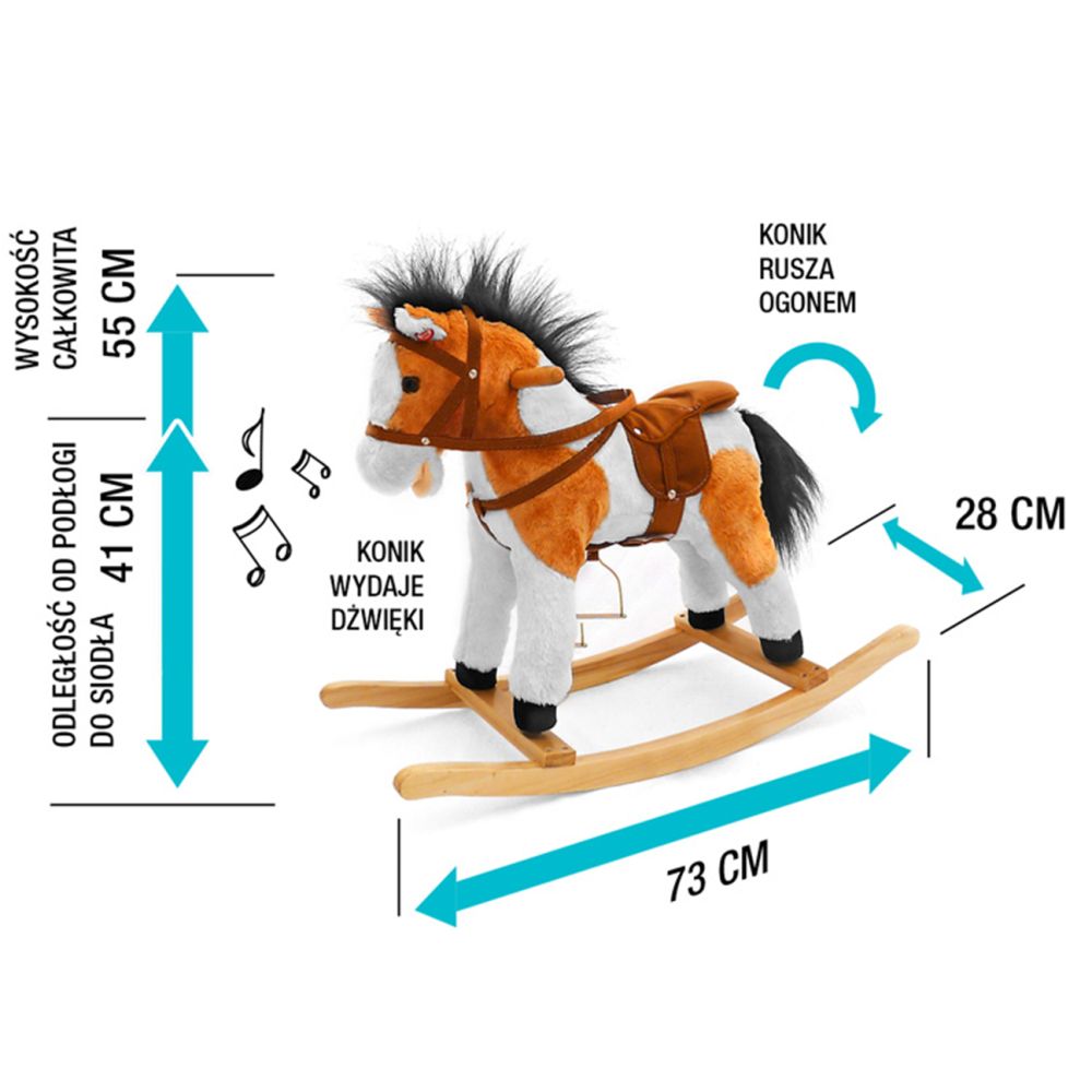 Milly Mally Rocking Horse Łatek Dark Brown