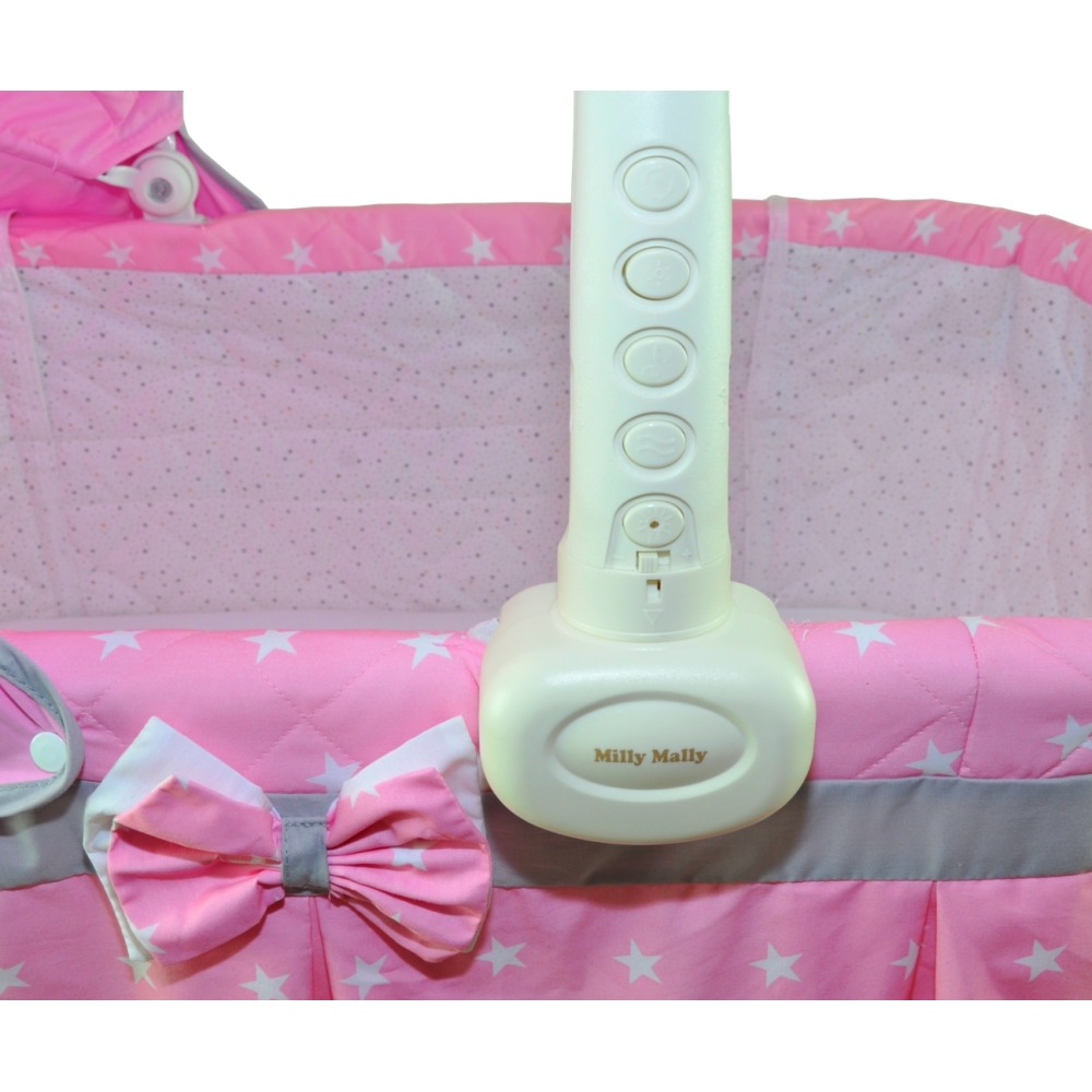 Lopšys Milly Mally Sweet Melody 4in1Remote Cream-Miegui, Lopšiukai-e-vaikas