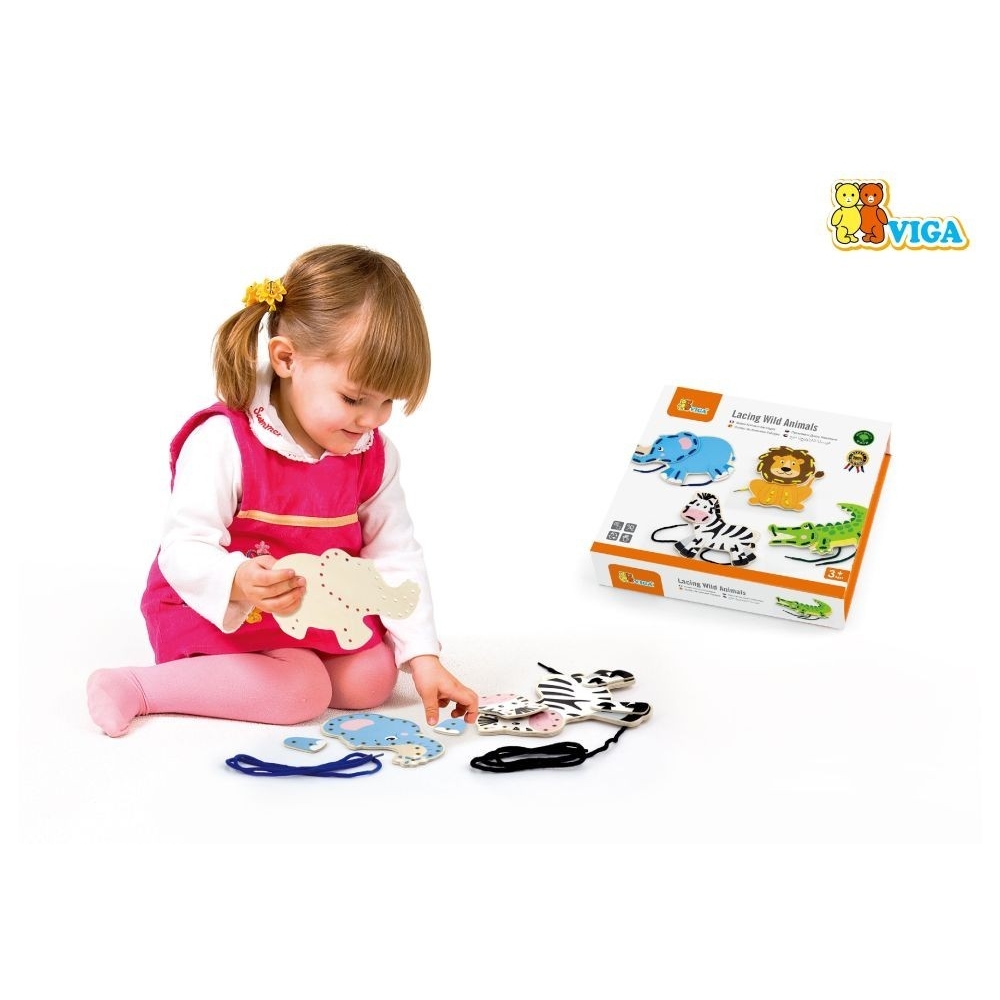 Viga 51326 Lacing Wild Animals