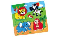 VIGA Drewniane Puzzle ZOO Układanka Niespodzianka